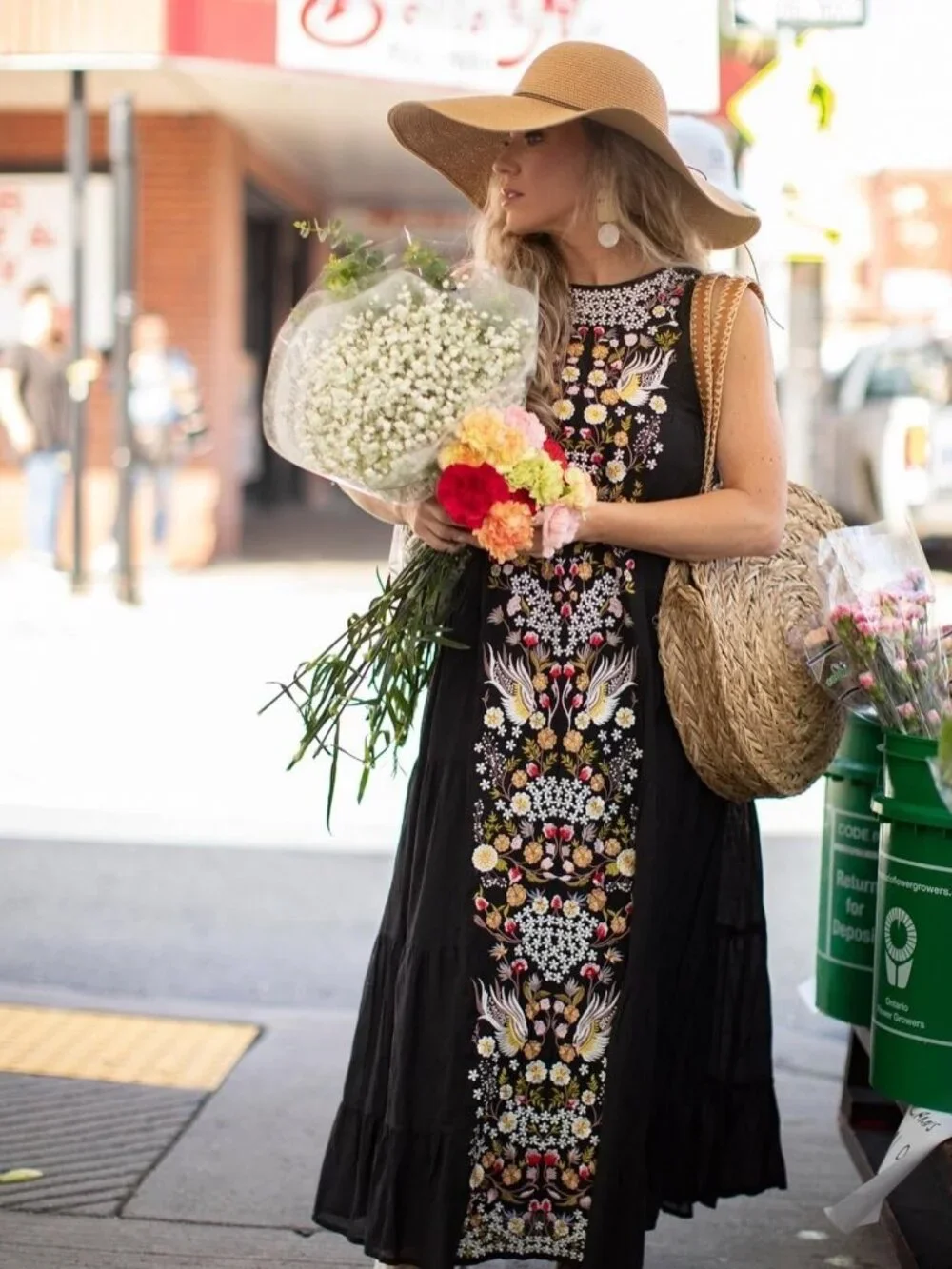 NWT Anthropologie Samant Chauhan Jacaranda Tiered Maxi Dress 10 - Picture 7 of 16